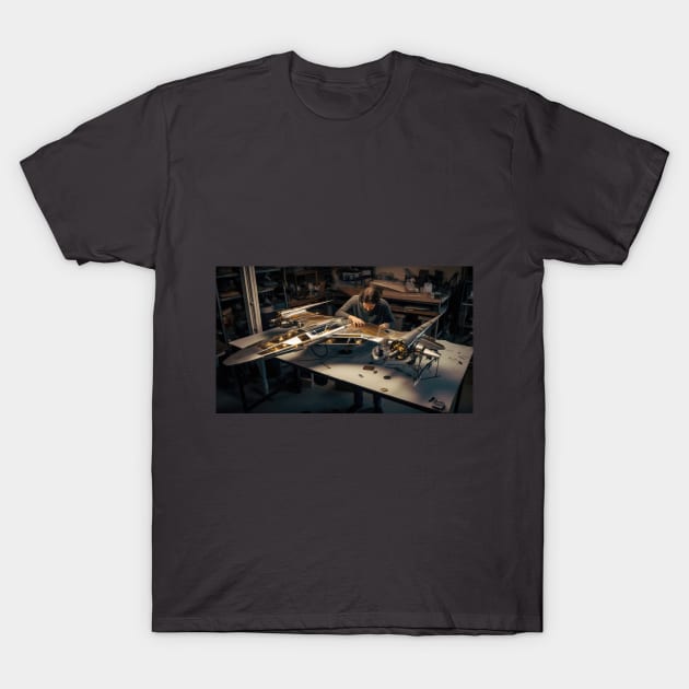 Virtual Model Spacecraft Construction Studio 8 T-Shirt by Century21Mouse